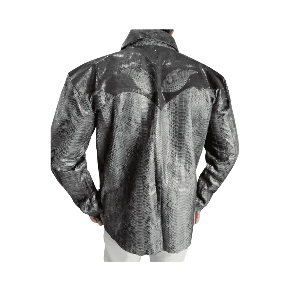 Back view of a camouflage jacket