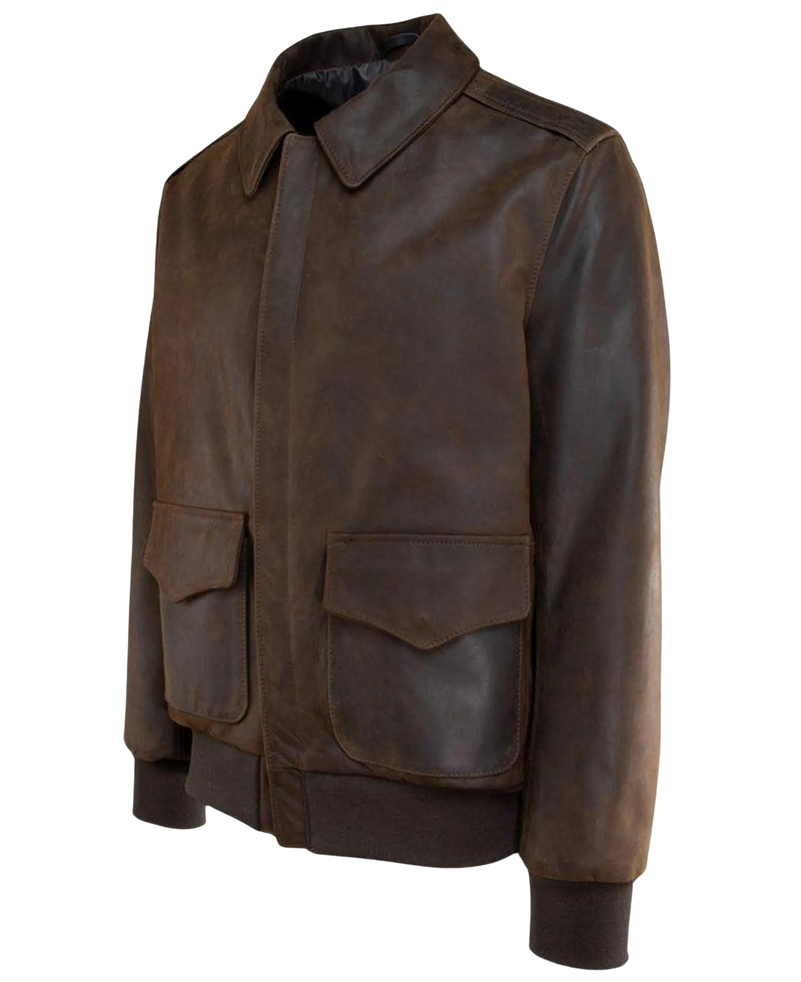 Brown leather jacket 