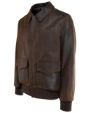 Brown leather jacket 