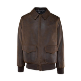 Brown leather jacket 
