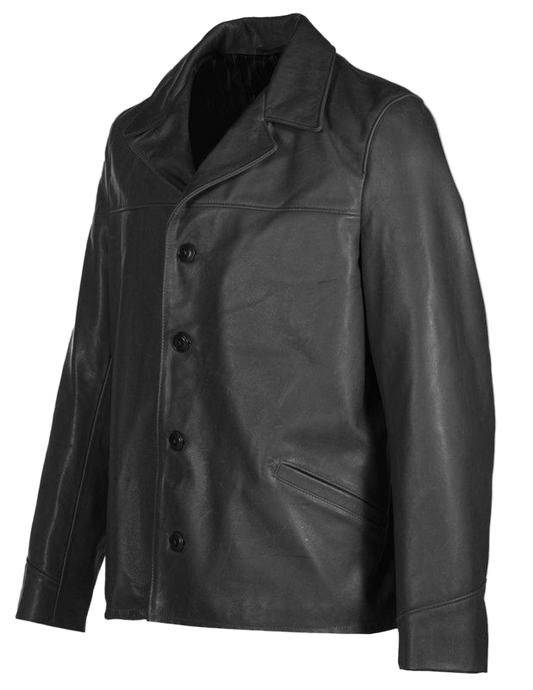 Black leather jacket 