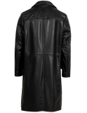 Black leather coat 