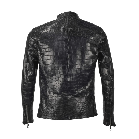 Black crocodile skin jacket 