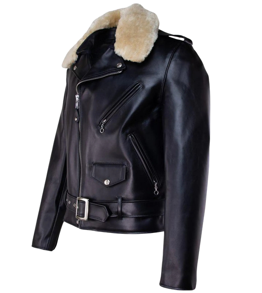 Black leather jacket 