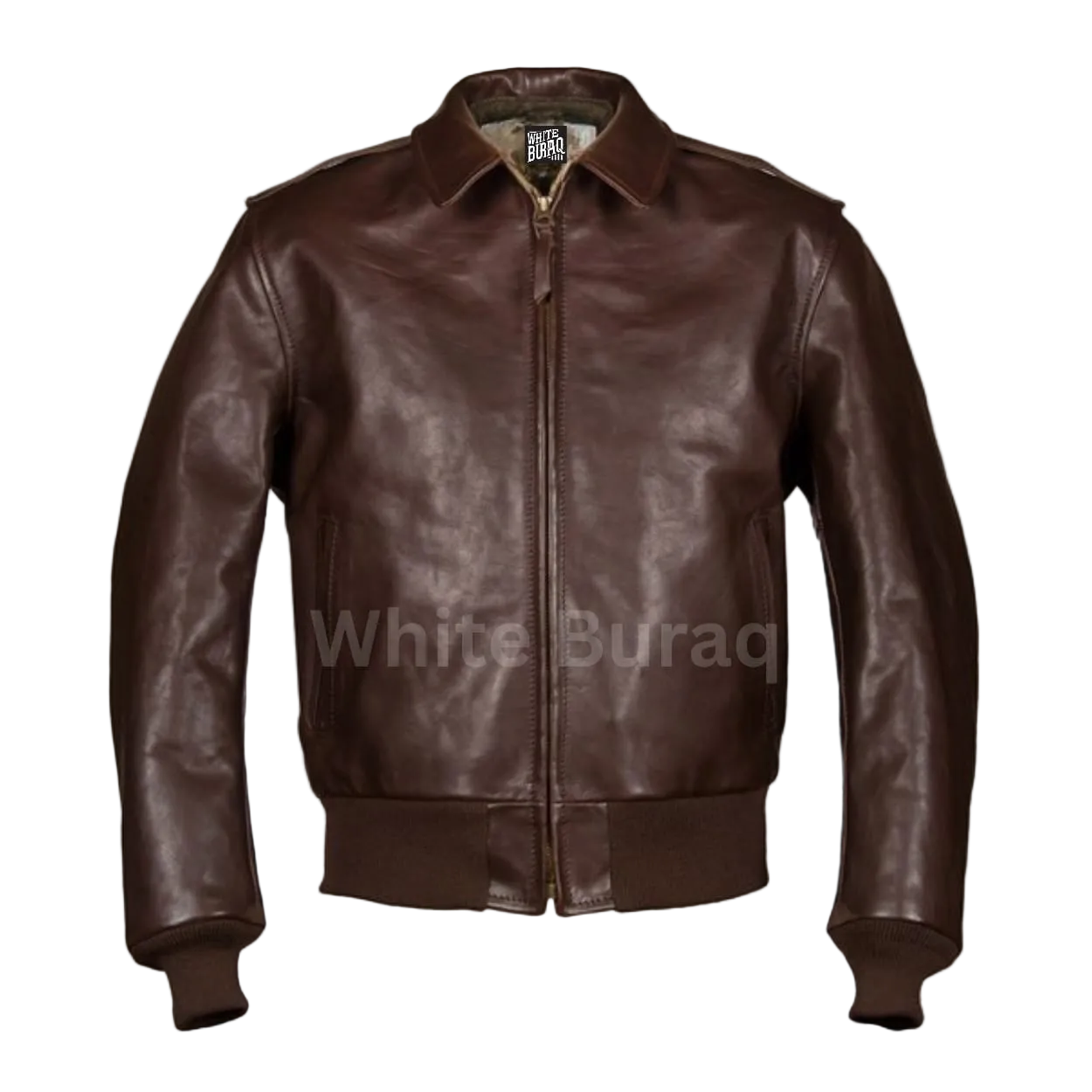Brown leather jacket 