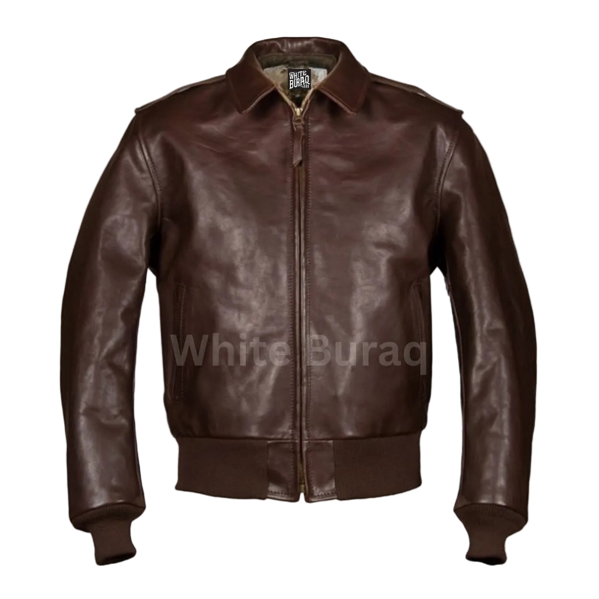 Brown leather jacket 