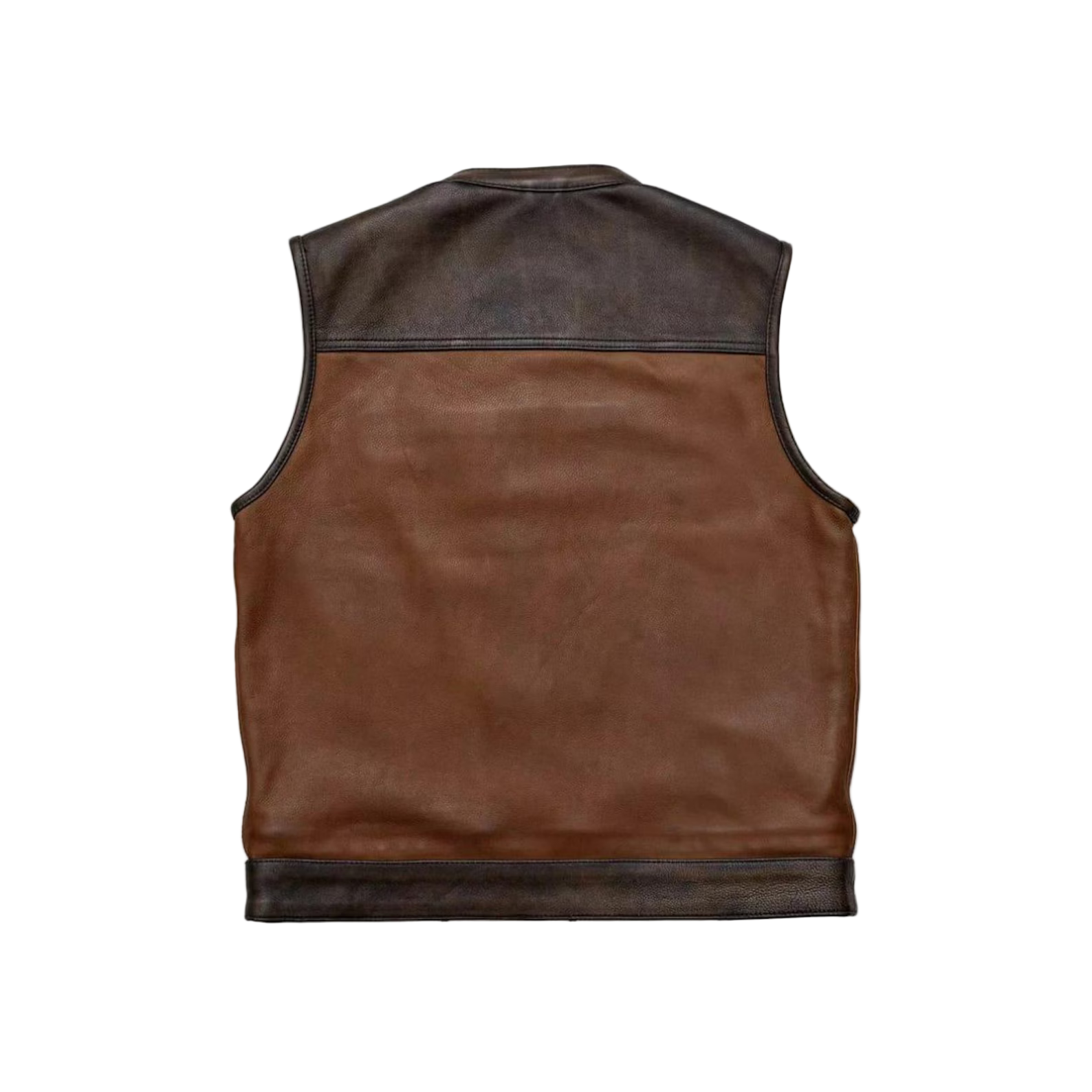 Brown leather vest 