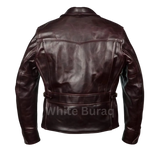 Brown leather jacket 