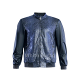 Blue patterned jacket 