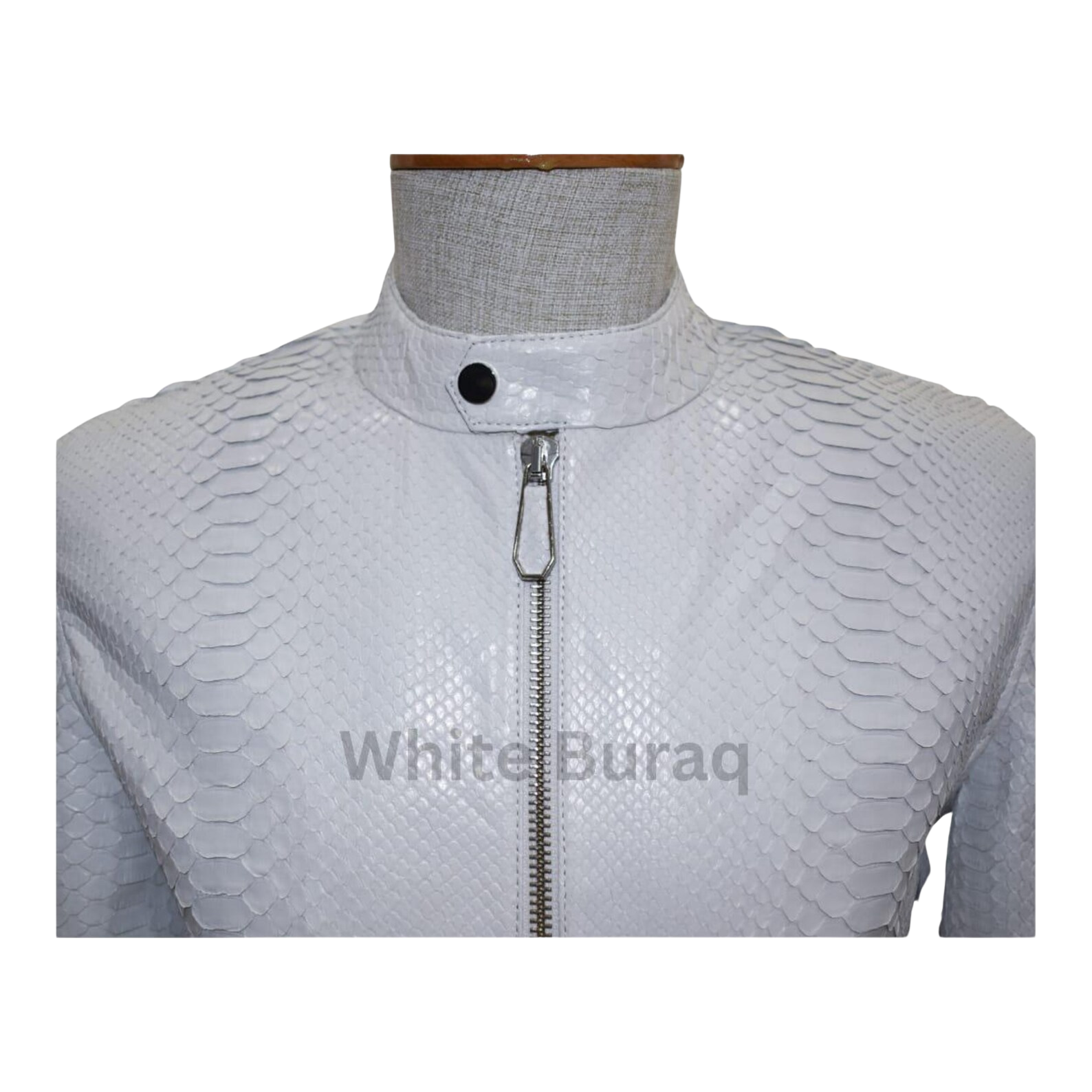 White Genuine Python Leather 