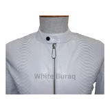 White Genuine Python Leather 