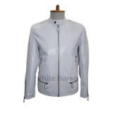 White Genuine Python Leather 