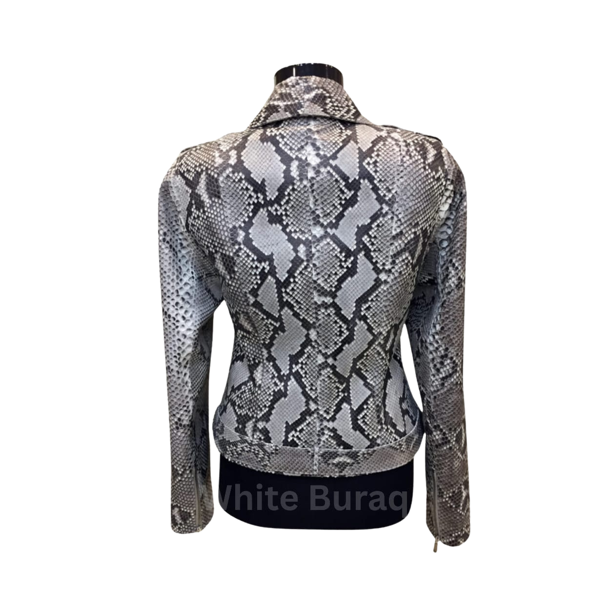 Snake patterned jacket on a mannequin