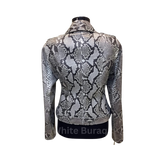 Snake patterned jacket on a mannequin