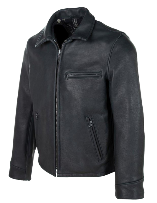 Black leather jacket 