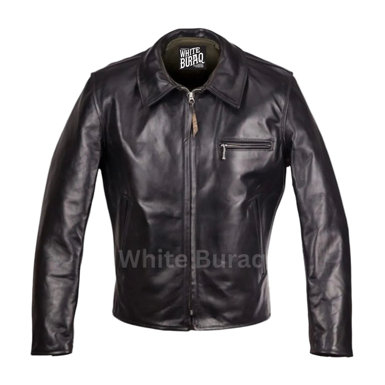 Black leather jacket 