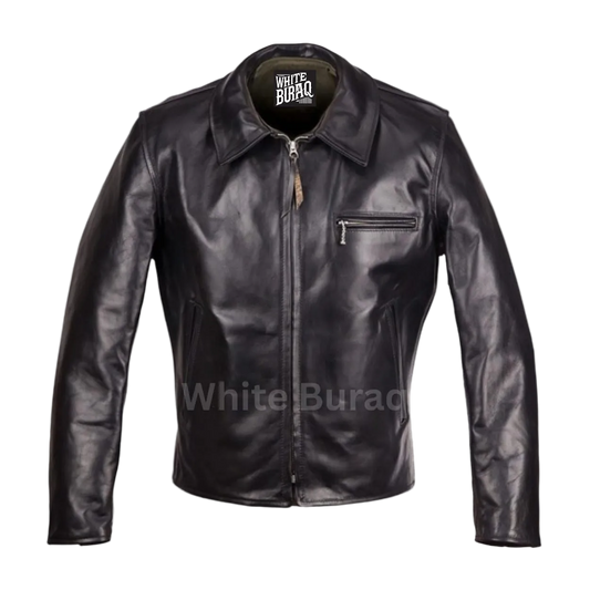 Black leather jacket 