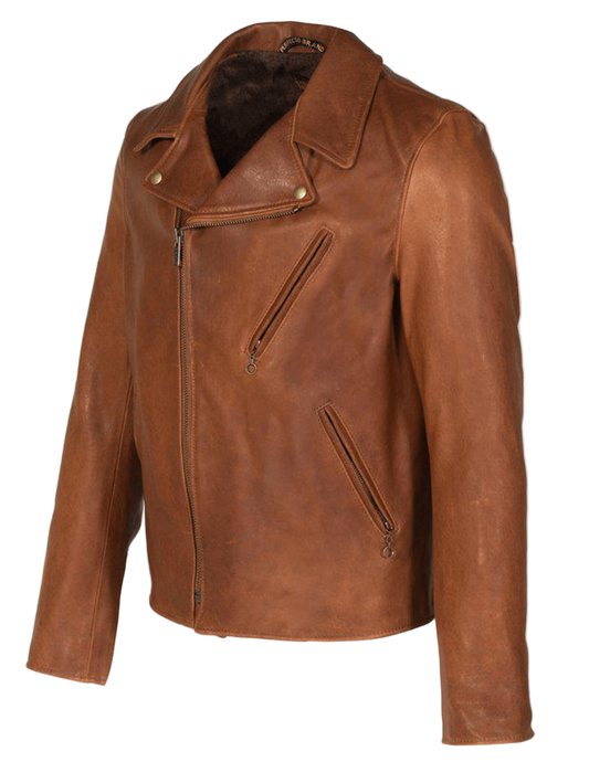 Brown leather jacket 