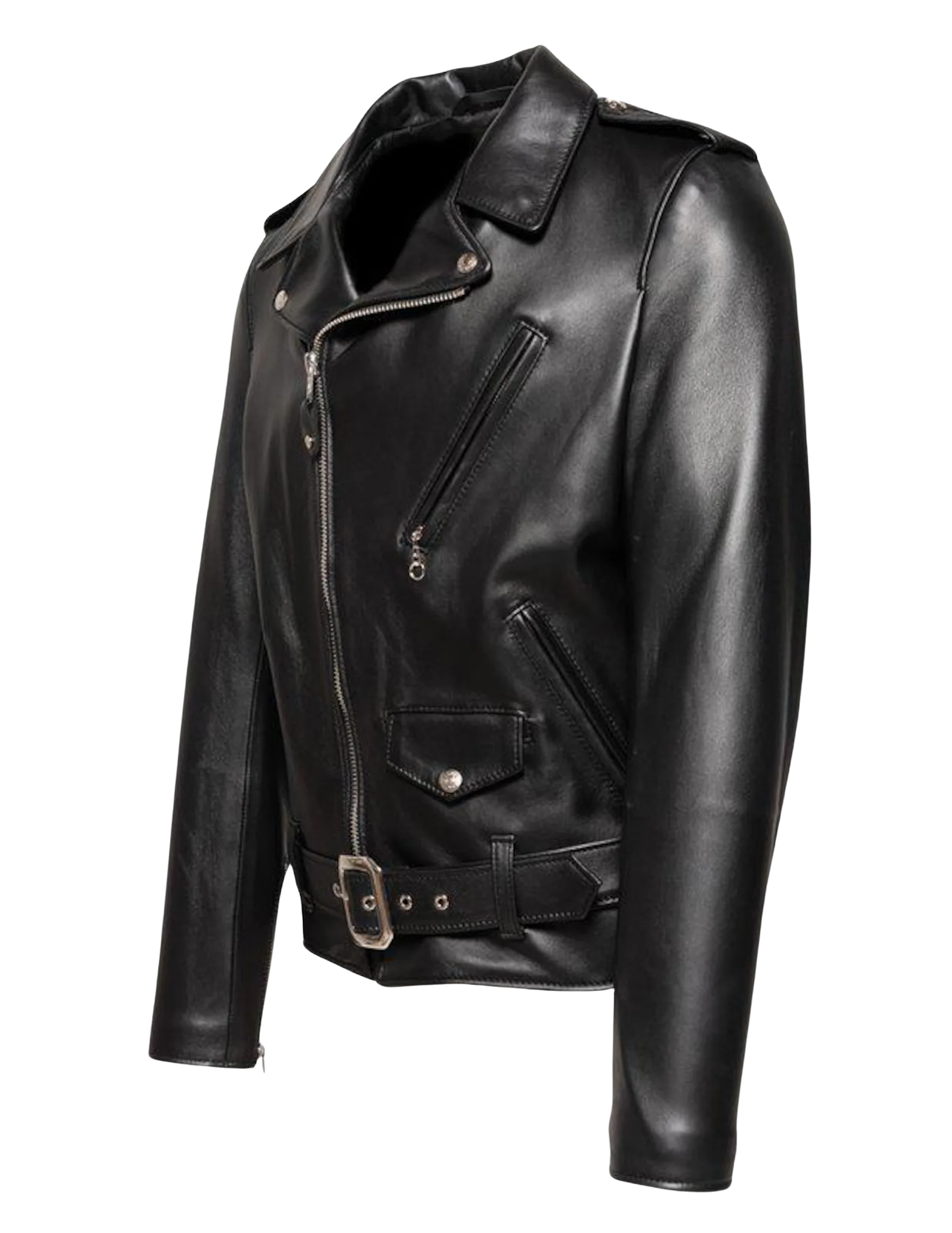 Black leather jacket 