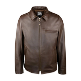 Brown leather jacket 