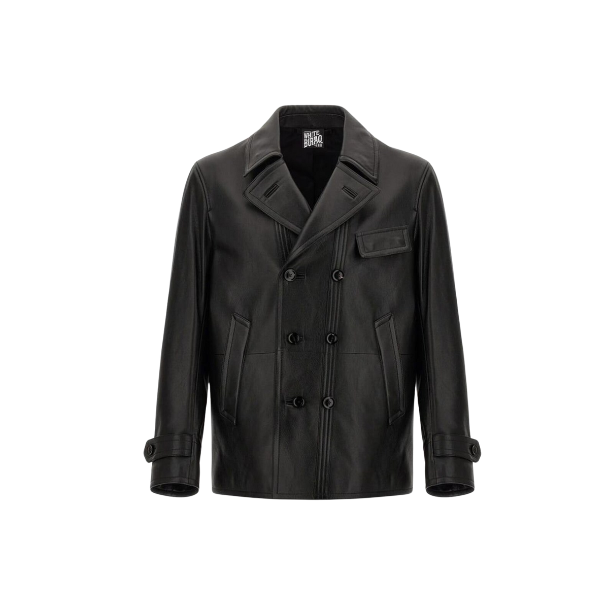 Black leather jacket 