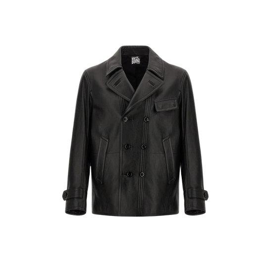 Black leather jacket 