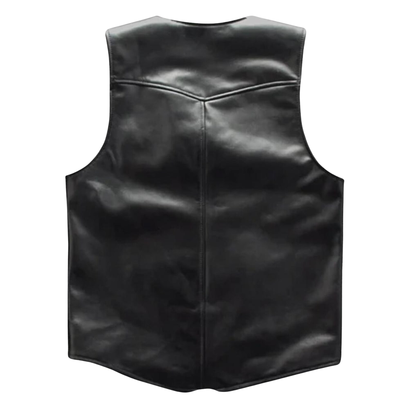 Black leather vest 