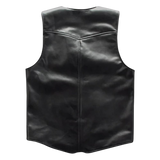 Black leather vest 
