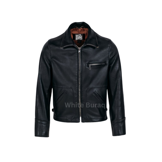 Black Leather Biker Jacket