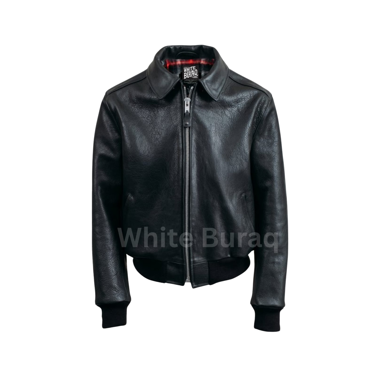 Black leather jacket 