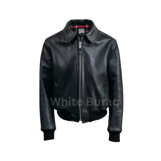 Black leather jacket 