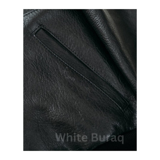 Close-up of black leather texture 