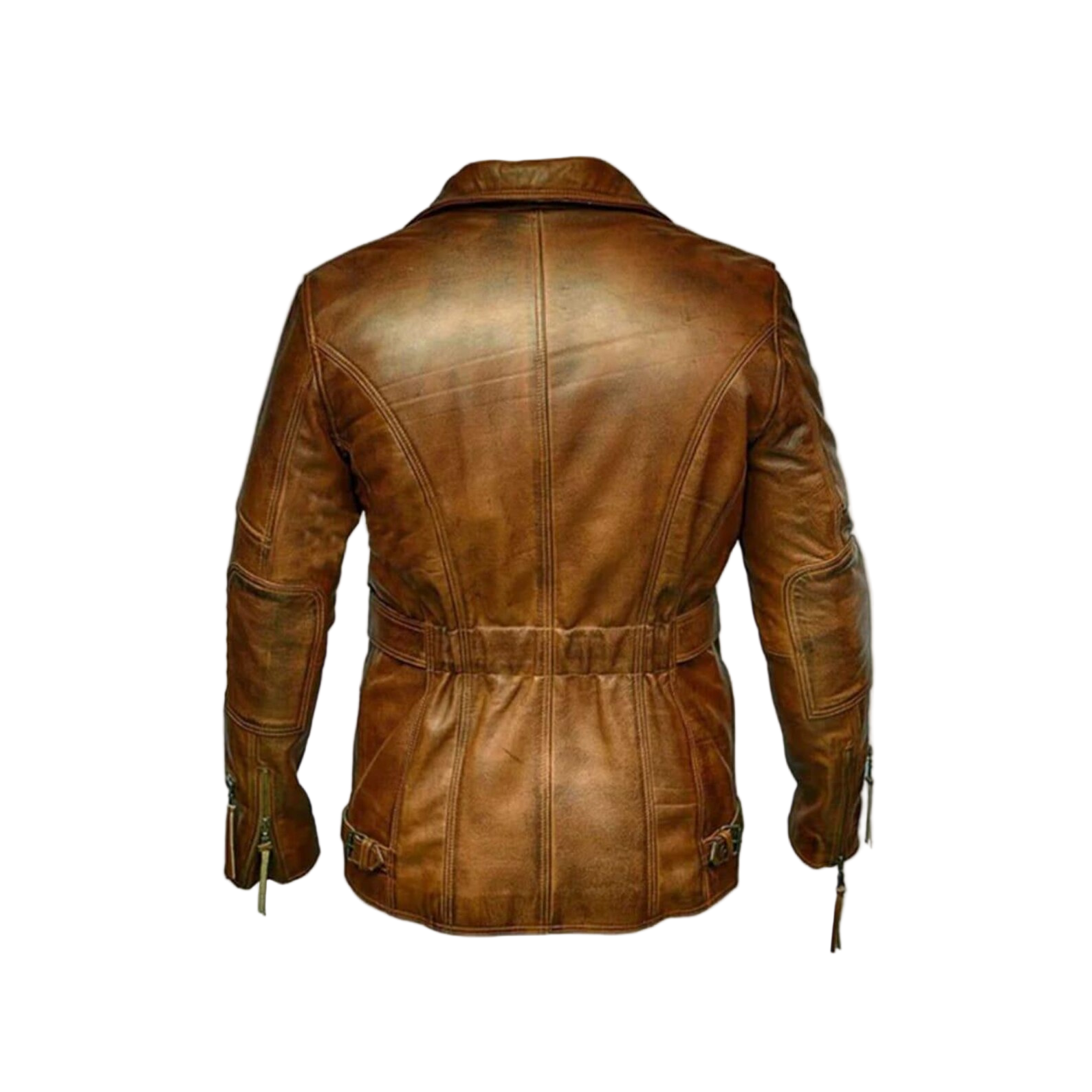 Brown leather jacket 