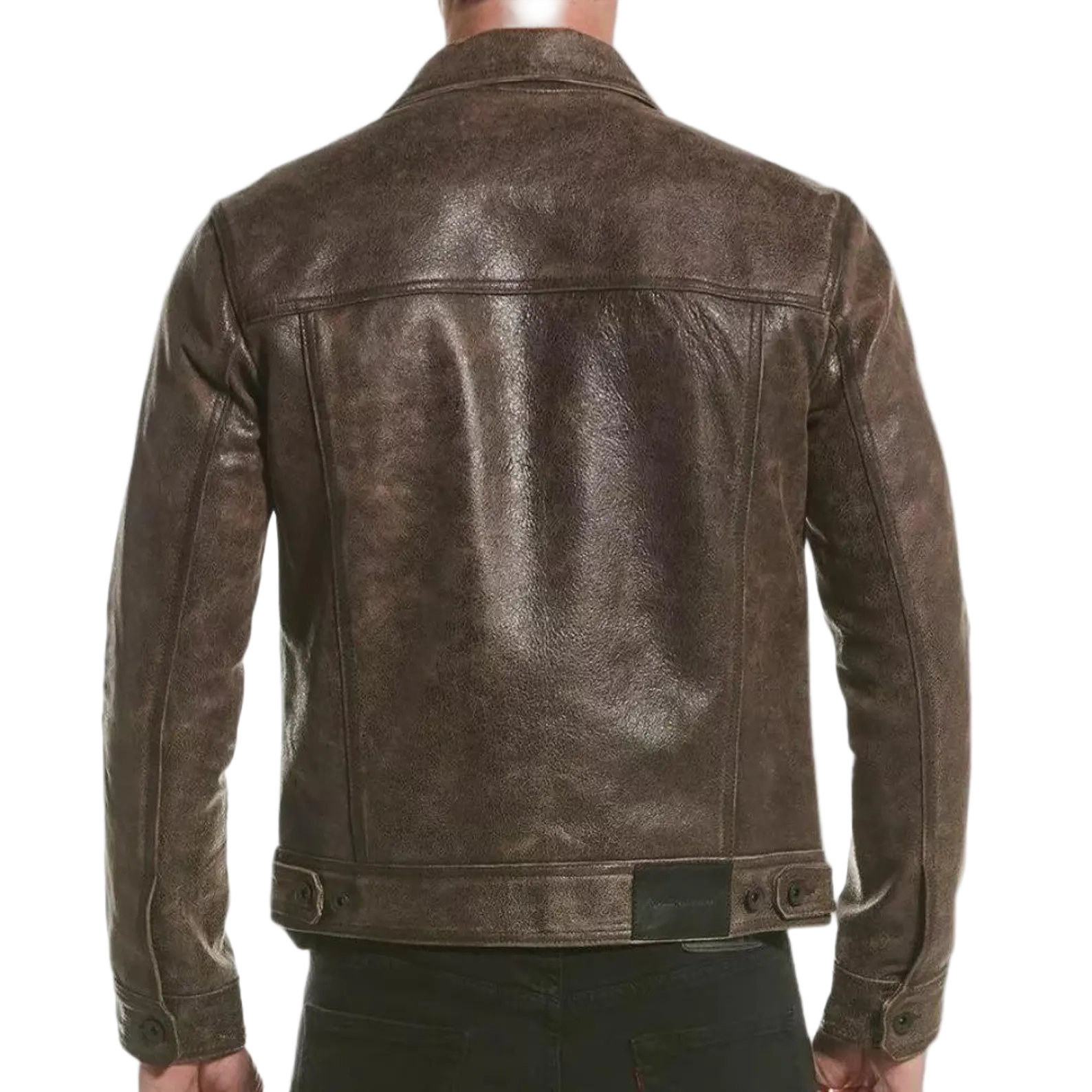 Brown leather jacket 