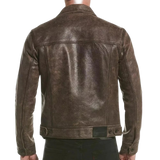 Brown leather jacket 