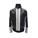  Cafe Racer Snakeskin Leather Jacket 