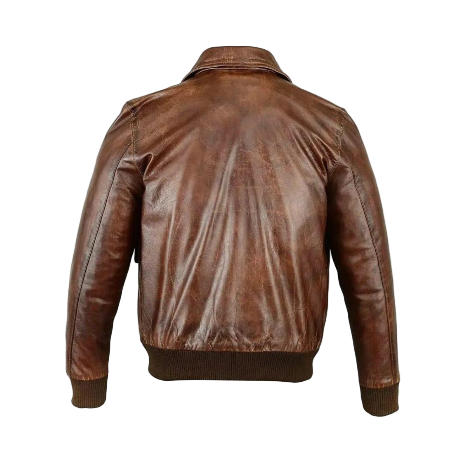 Brown leather jacket 