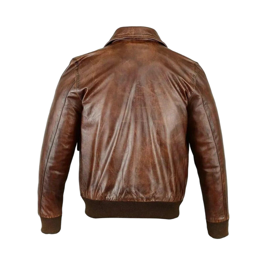 Brown leather jacket 