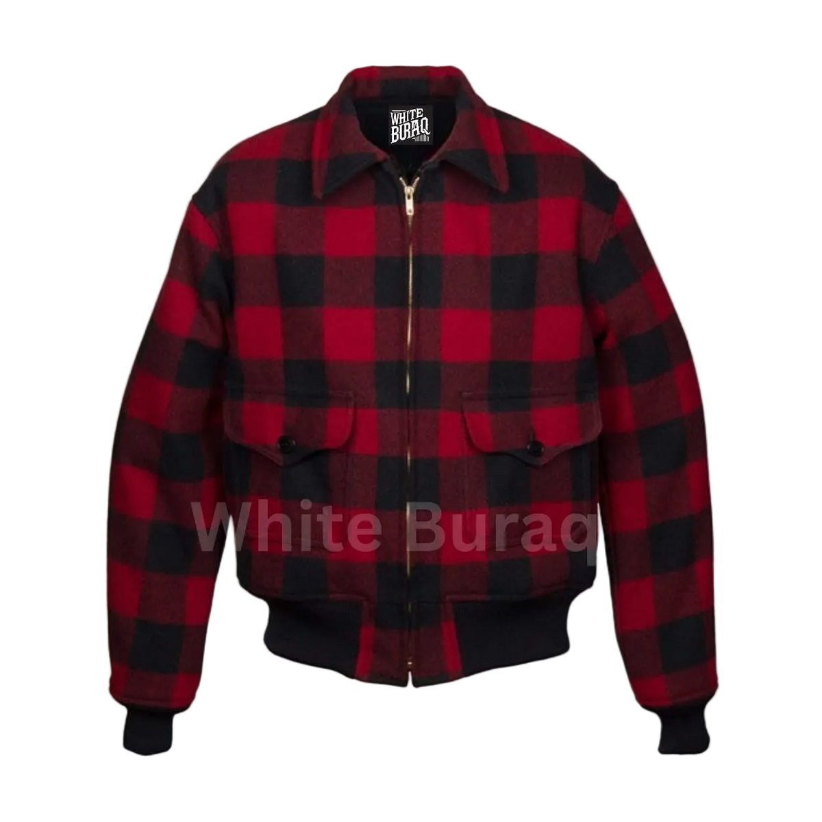 Red and black checkered jacket 