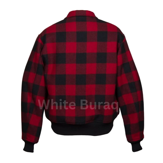 Red and black checkered jacket 