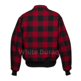 Red and black checkered jacket 