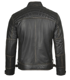 Black leather jacket 