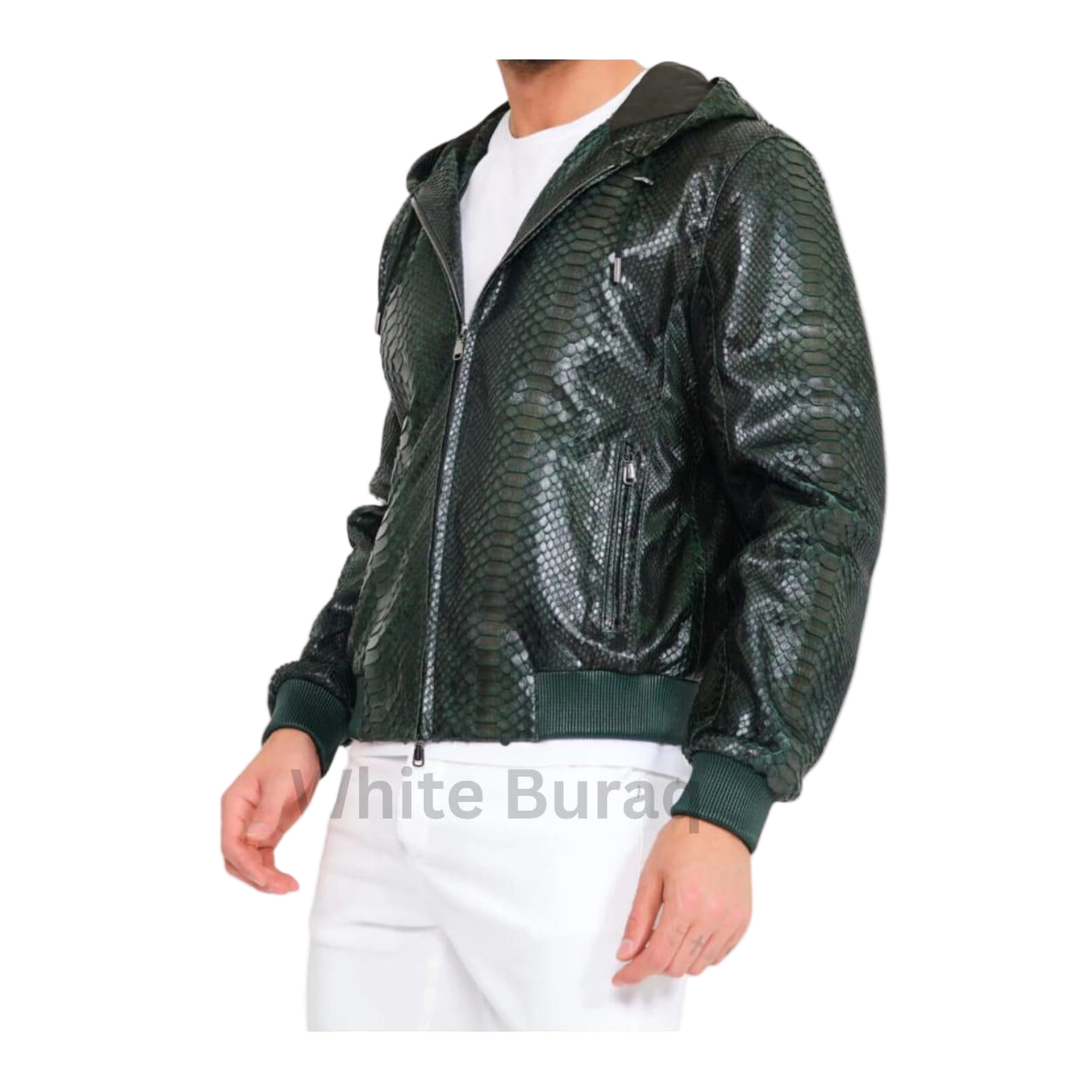 Men’s Green Python Leather 