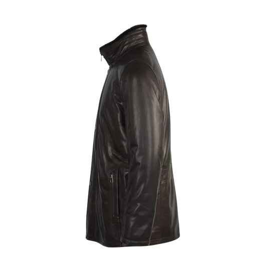 Black leather jacket 