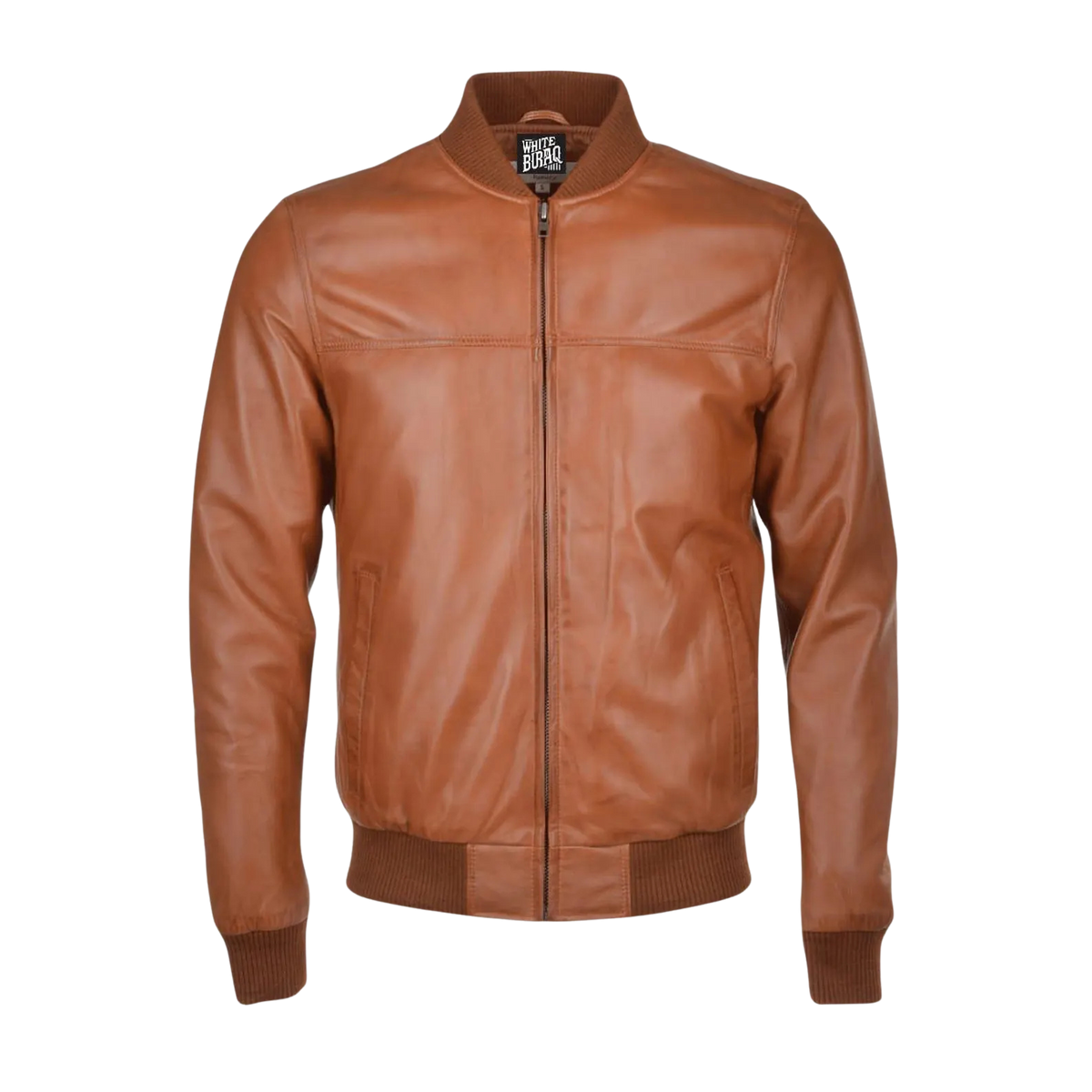 Brown leather jacket 