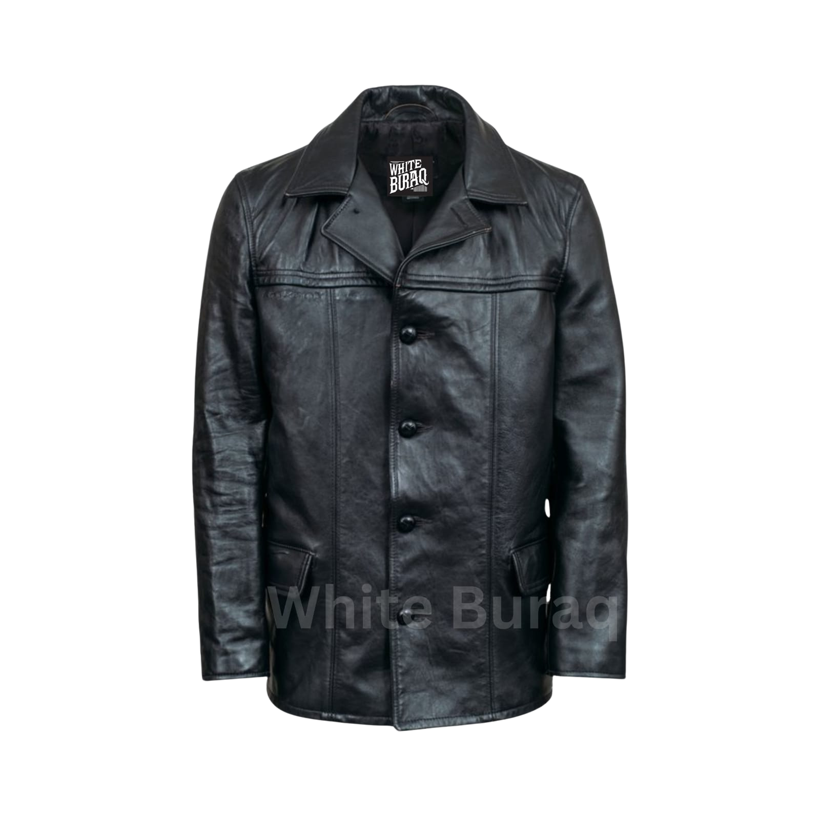 Men's Leather Car Coat