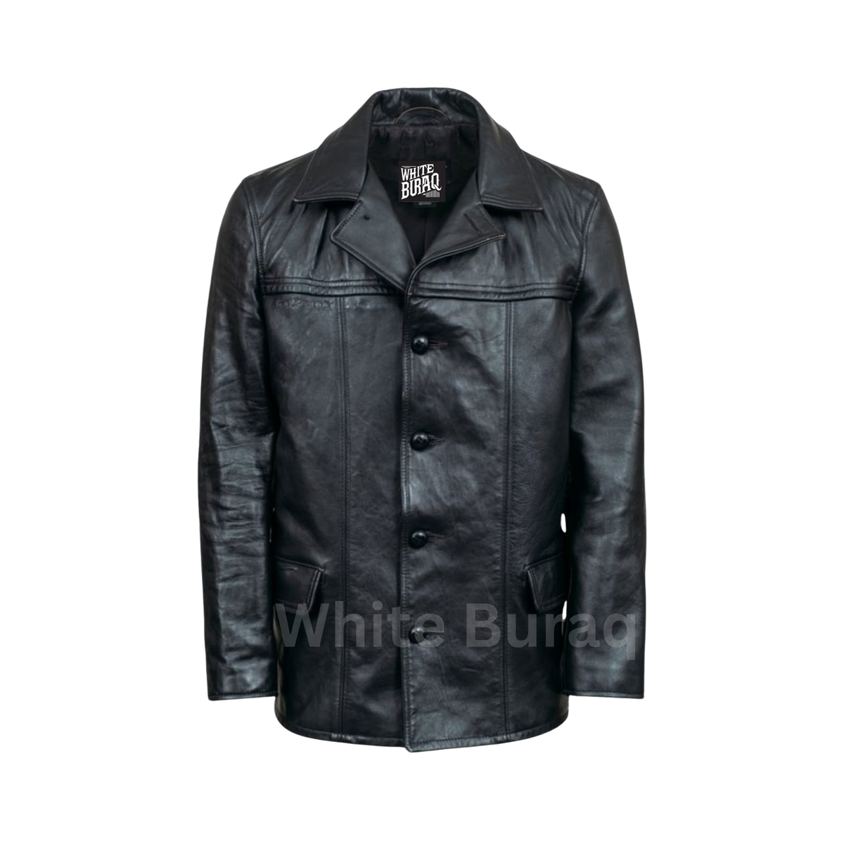 Men's Leather Car Coat