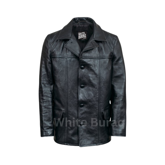 Men's Leather Car Coat