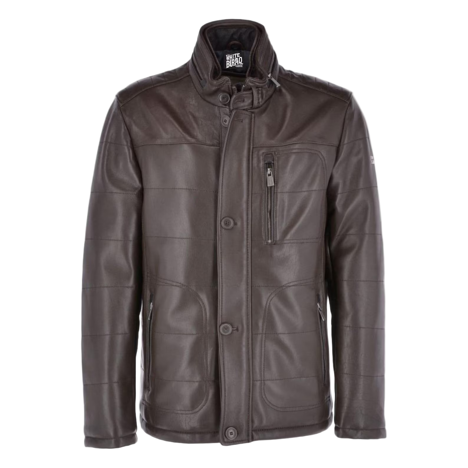 Brown leather jacket 