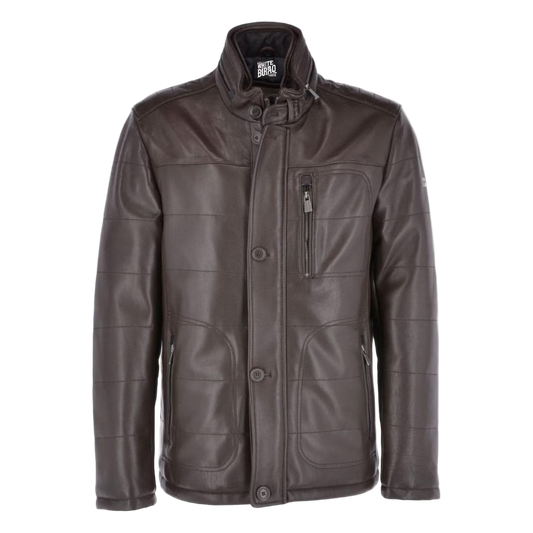 Brown leather jacket 